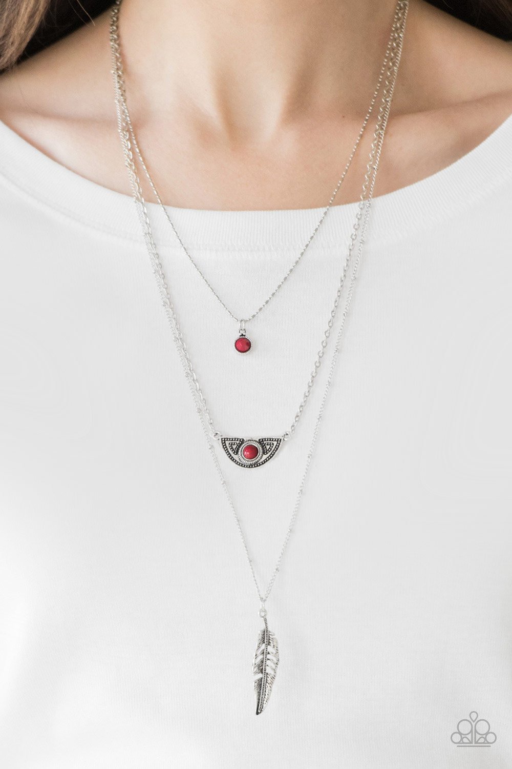 Sahara Sparrow Orange Necklace ~ Paparazzi Accessories