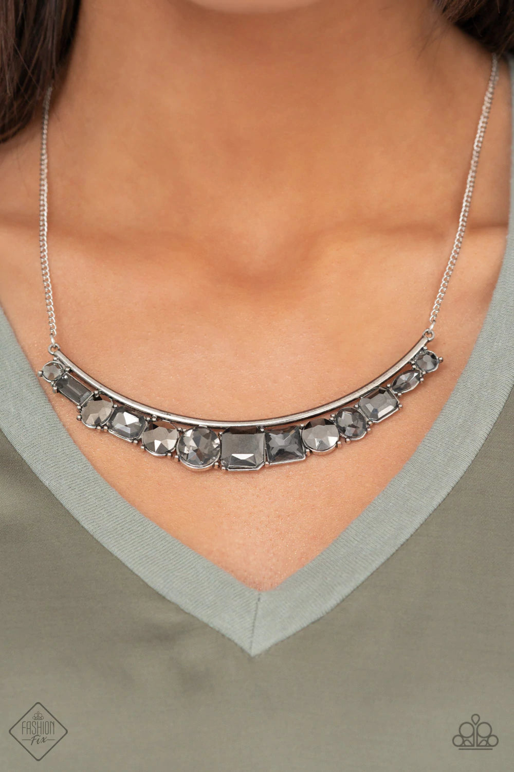 The Only SMOKE-SHOW in Town Silver Necklace - Paparazzi Accessories