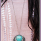Medallion Meadow Blue Necklace ~ Paparazzi Accessories