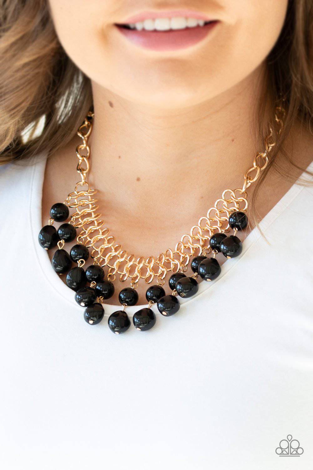 5th Avenue Fleek Black Necklace ~ Paparazzi Accessories