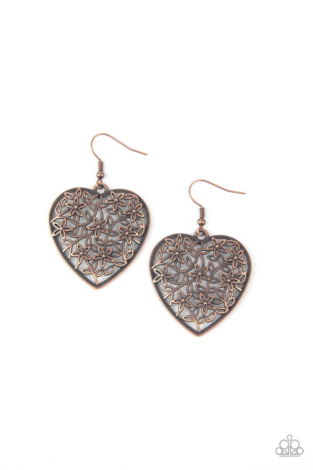 Let Your Heart Grow Copper Earrings - Paparzzi Accessories