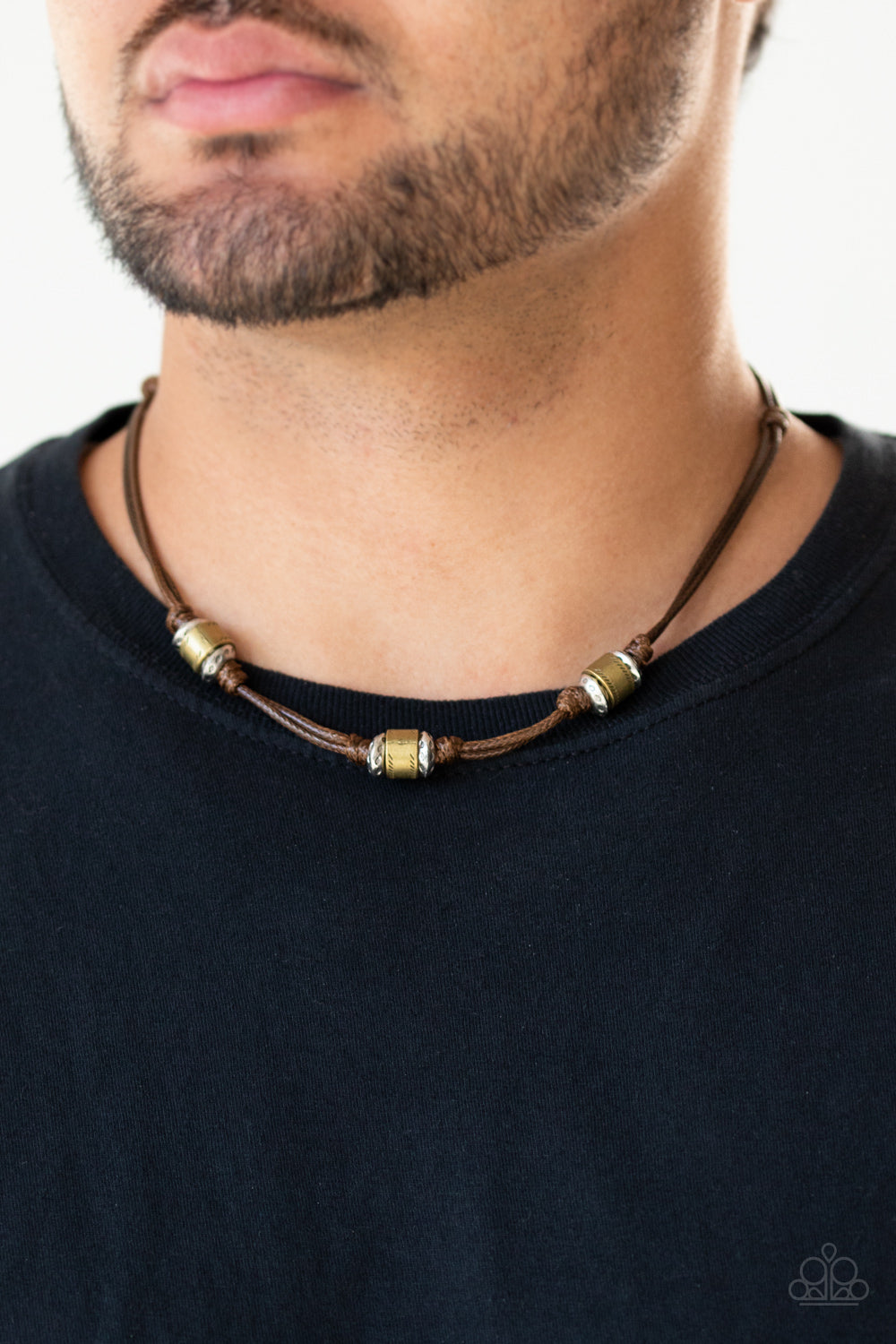 Renegade Ranger Brown Urban Necklace - Paparazzi Accessories