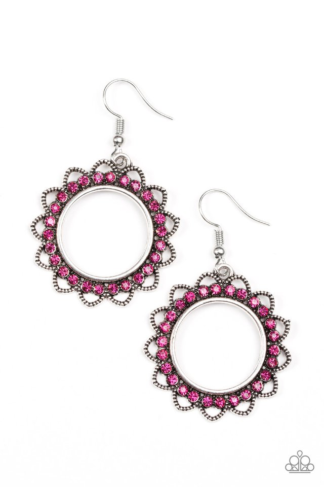 Bring Your Tambourine Pink Earring ~ Paparazzi Accessories