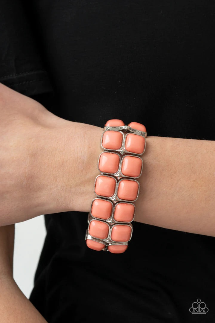 Double The DIVA-ttitude Orange Bracelet - Paparazzi Accessories