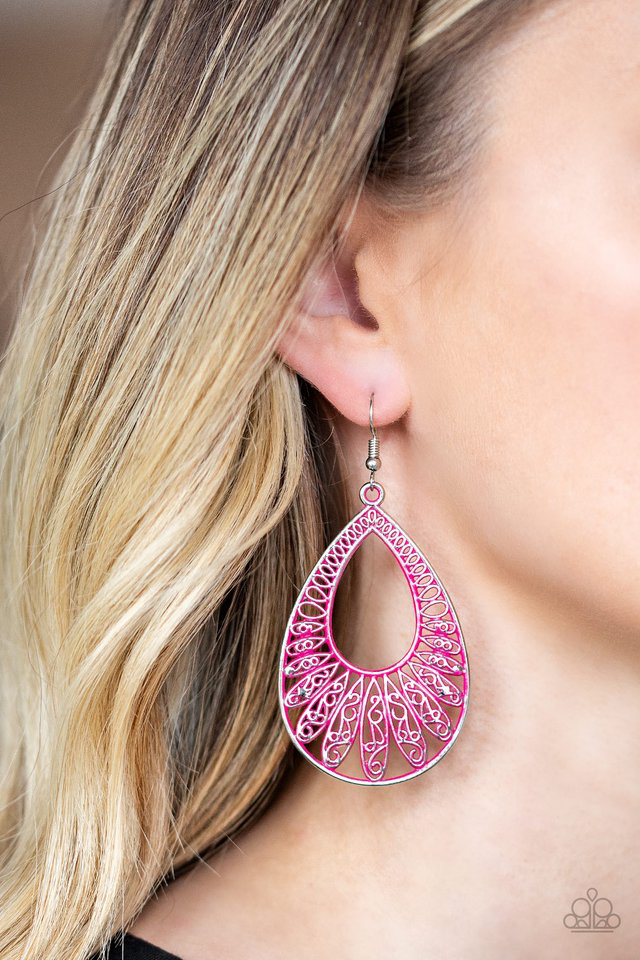 Flamingo Flamenco Pink Earring ~ Paparazzi Accessories