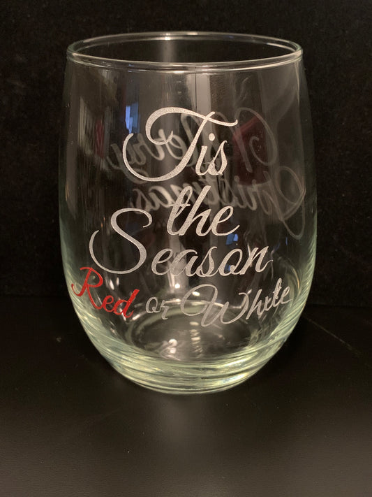 Tis The Season Holiday Glass