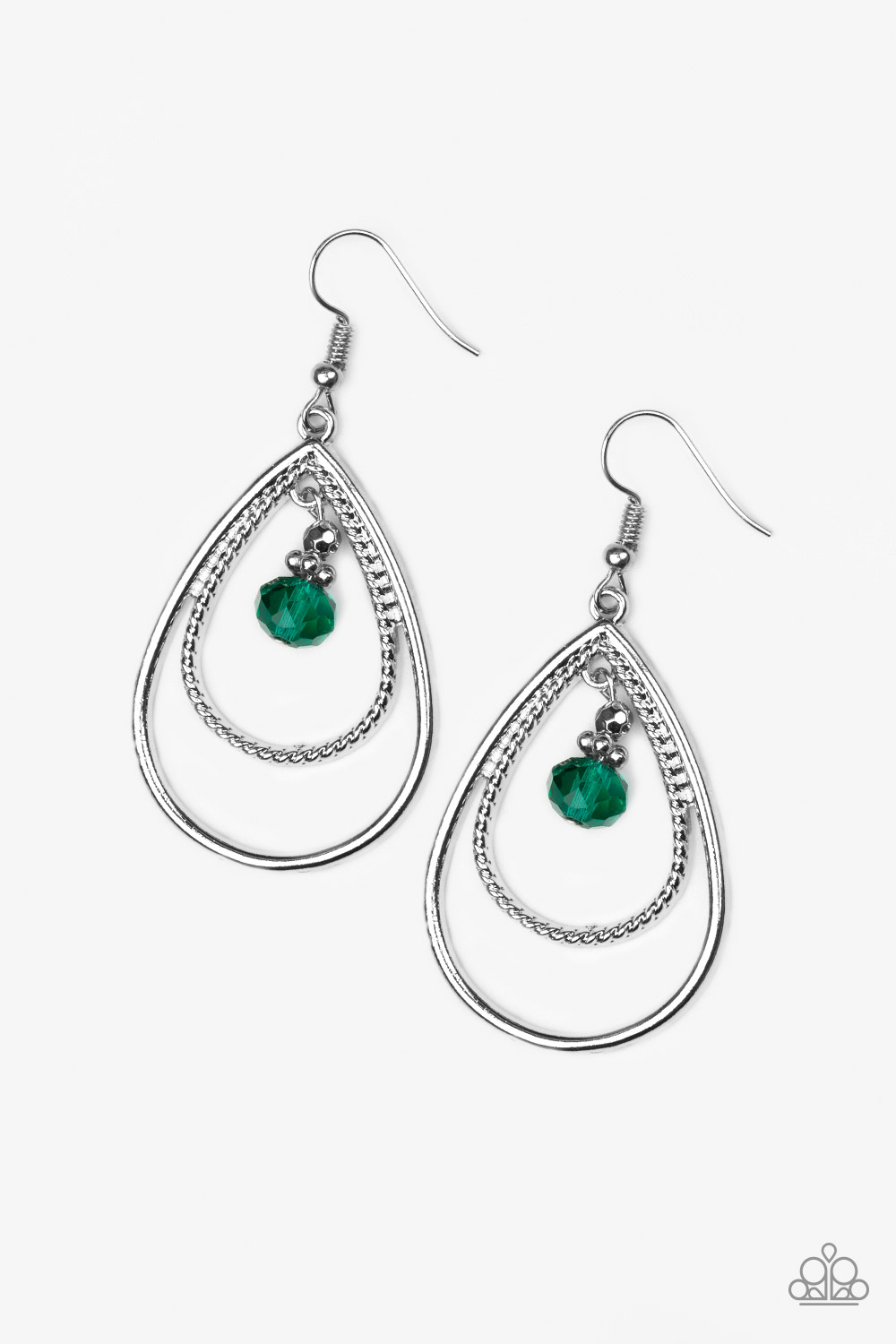 REIGN On My Parade Earring Green ~ Paparazzi Accessories