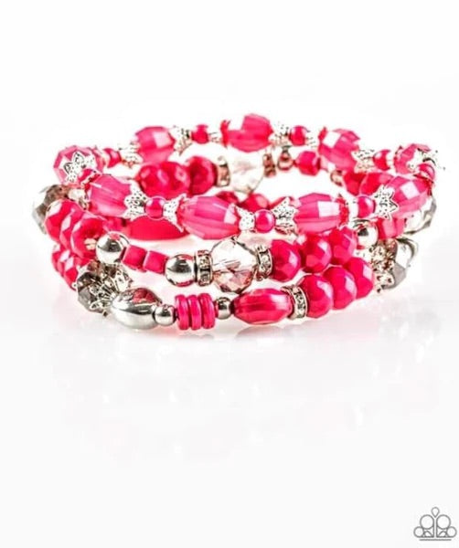 Malibu Marina Pink Bracelet ~ Paparazzi Accessories