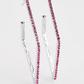 Strikingly Beautiful Pink Hoop Earrings ~ Paparazzi Accessories
