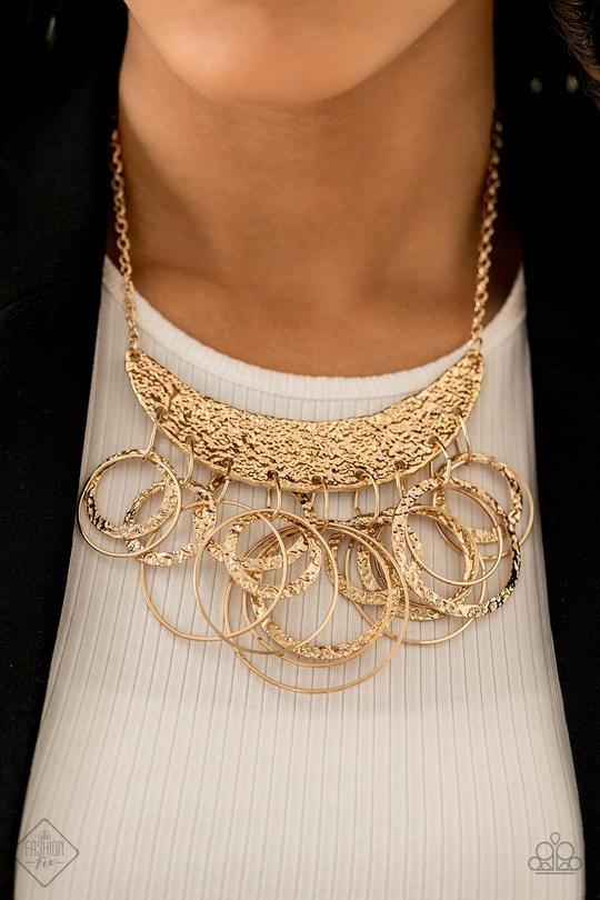 Metro Eclipse Gold Necklace ~ Paparazzi Accessories