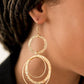 Eclipsed Edge Gold Earring ~ Paparazzi Accessories
