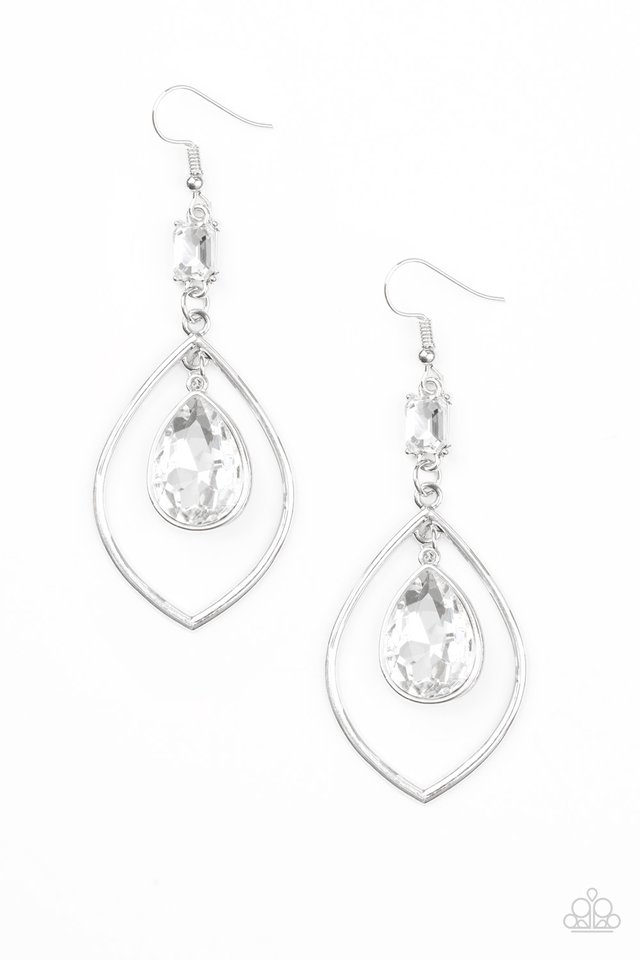 Priceless White Earring ~ Paparazzi Accessories