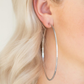 Shimmer Mixer Silver Hoop Earring ~ Paparazzi Accessories