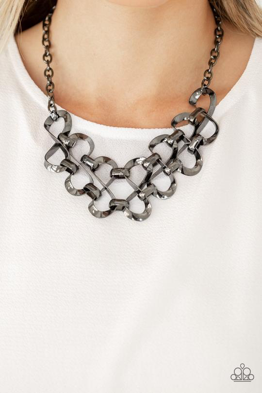 Work, Play, and Slay Black Necklace ~ Paparazzi Accessories