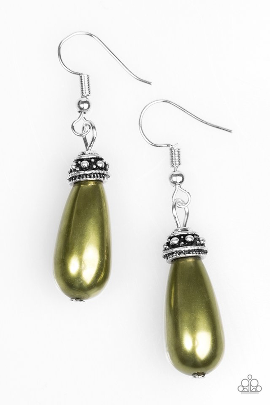 Making The World Jealous Green Earring ~ Paparazzi Accessories