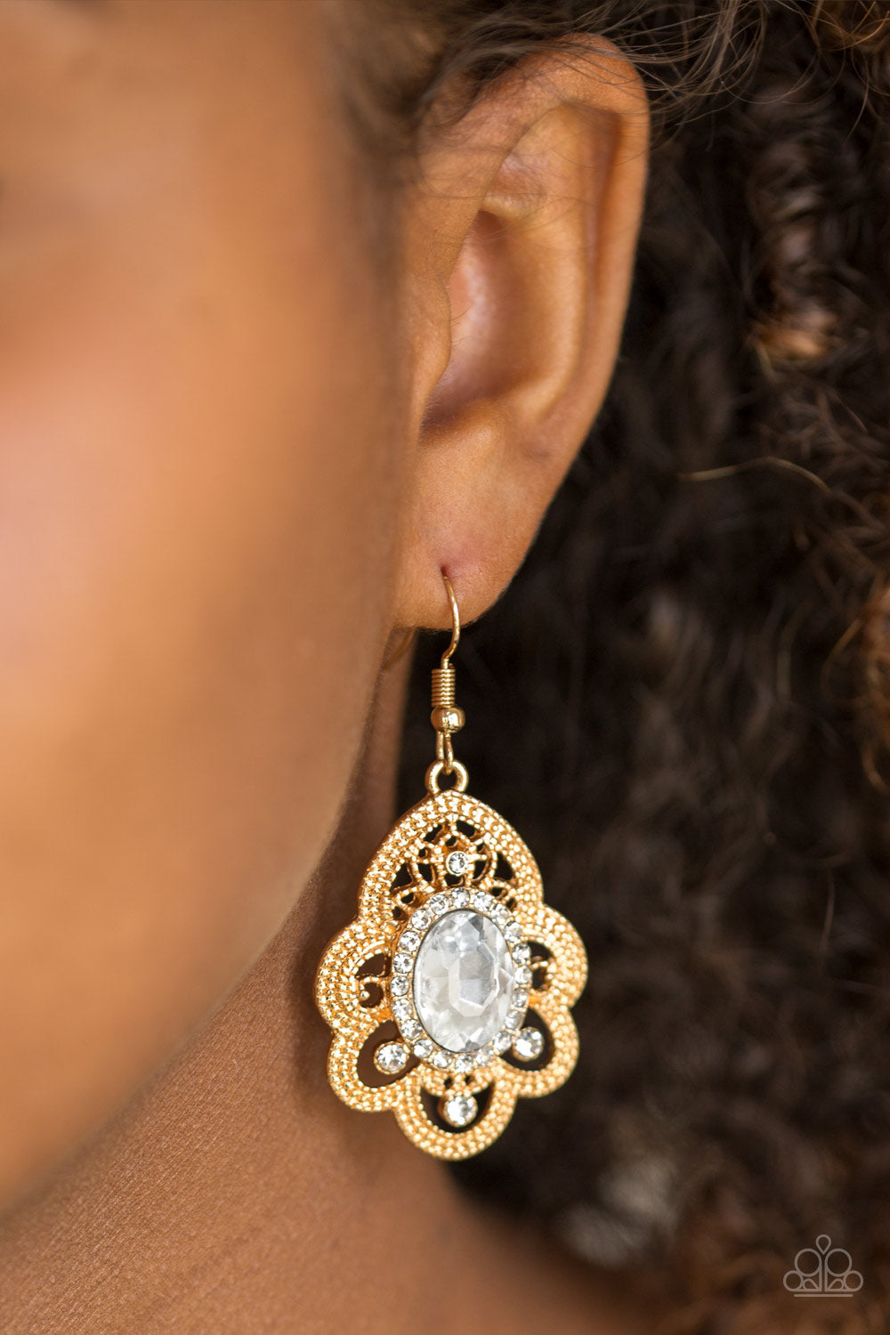 Reign Supreme Gold Earring ~ Paparazzi Accessories