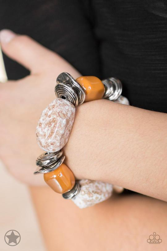 Glaze of Glory Peach Brown Bracelet ~ Paparazzi Accessories