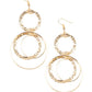 Eclipsed Edge Gold Earring ~ Paparazzi Accessories