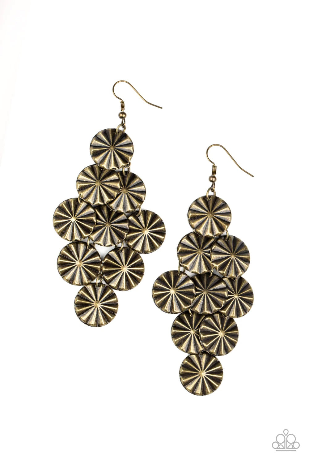 Star Spangled Shine Brass Earring - Paparazzi Accessories