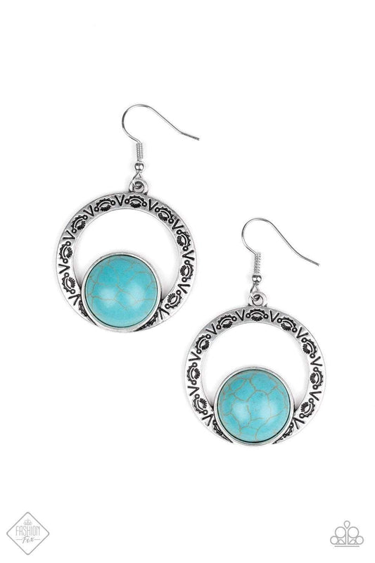 Mesa Mood Blue Earrings ~ Paparazzi Accessories