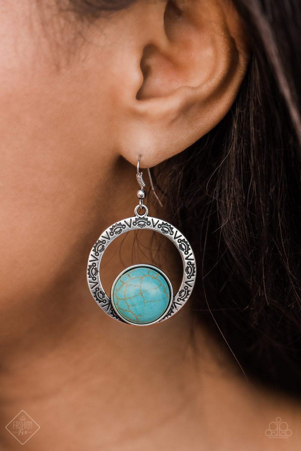 Mesa Mood Blue Earrings ~ Paparazzi Accessories